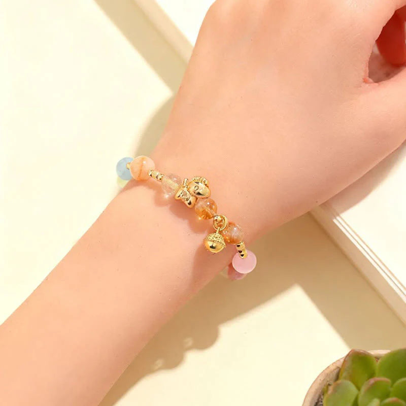 Buddha Stones Year Of The Horse Citrine Amethyst Various Crystals Protection Bracelet