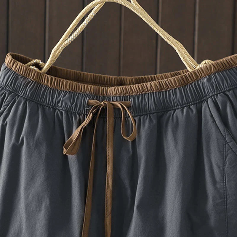 Buddha Stones Plain Cotton Women's Harem Thermal Pants With Pockets