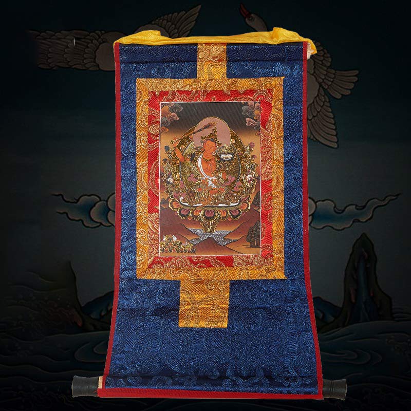 Buddha Stones Tibetan Framed Thangka Blessing Protection Decoration (Extra 30% Off | USE CODE: FS30)