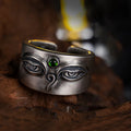 Buddha Stones 925 Sterling Silver Bodhisattva Tara Calm Adjustable Ring