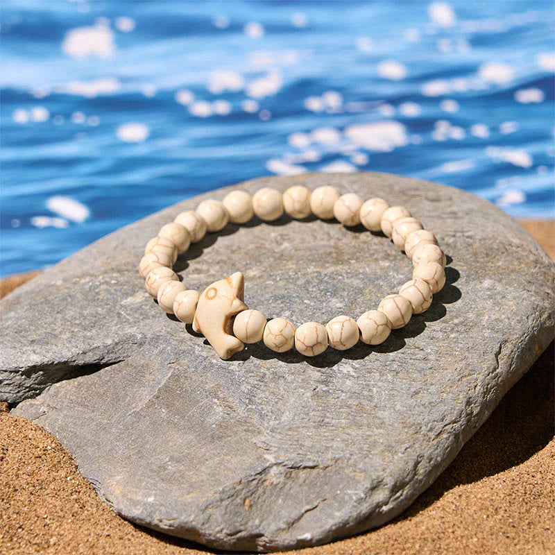 Buddha Stones Natural Various Stones Dolphin Spiritual Balance Bracelet