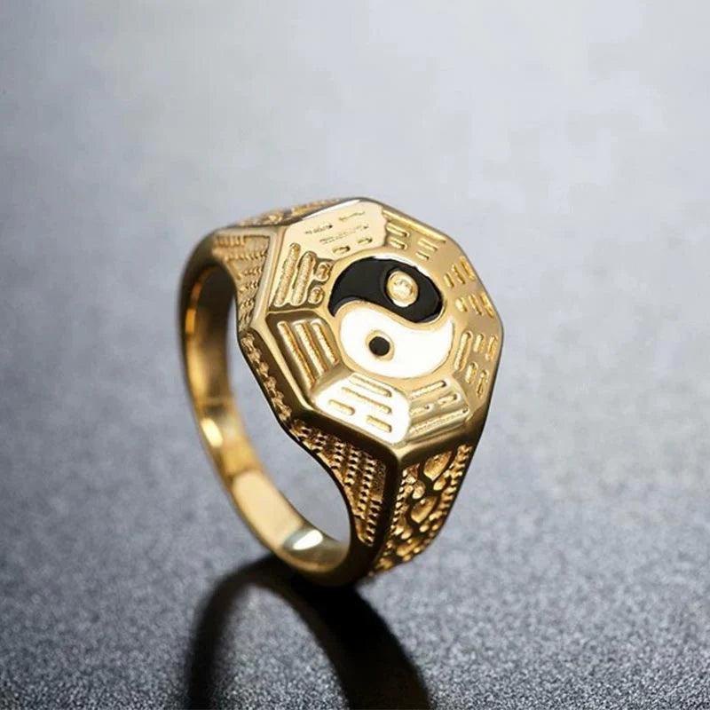 Yin Yang Symbol Copper Luck Ring