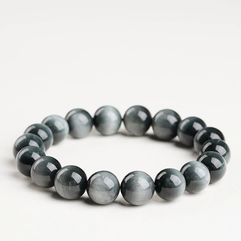 Buddha Stones Eagle's Eye Stone Positive Calm Beaded Bracelet