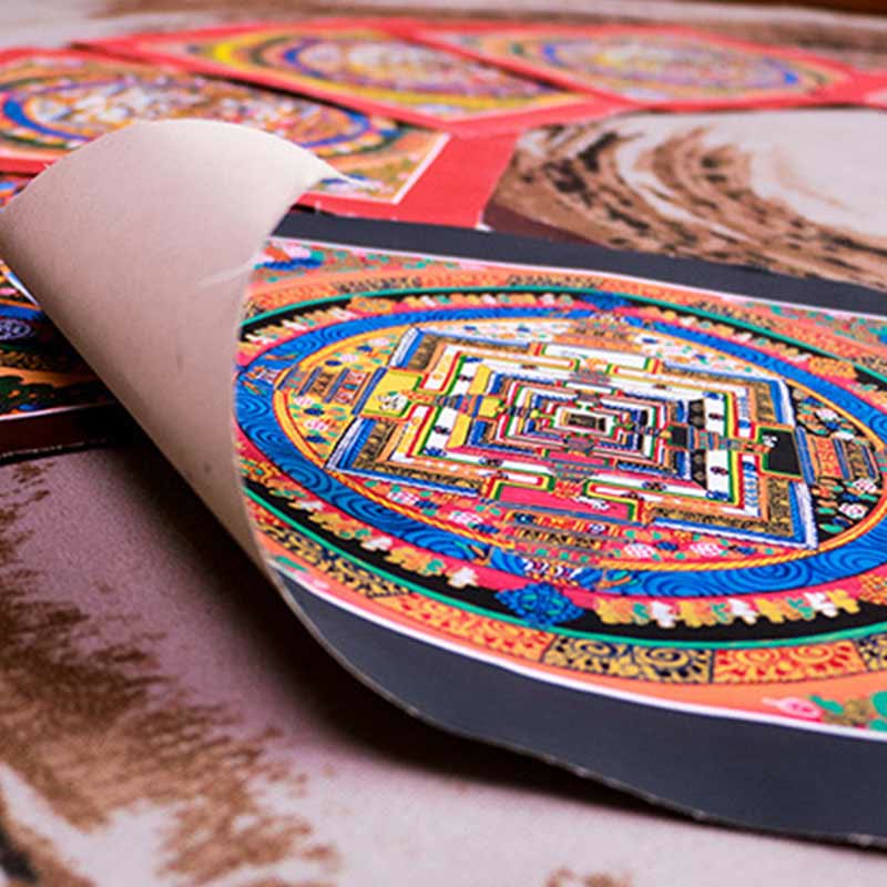 Buddha Stones Tibetan Handmade Thangka Mandala Painting Blind Box Random Color Pattern