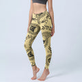 Buddha Stones Paisley Skull Design Gym Leggings Women's Yoga Pants