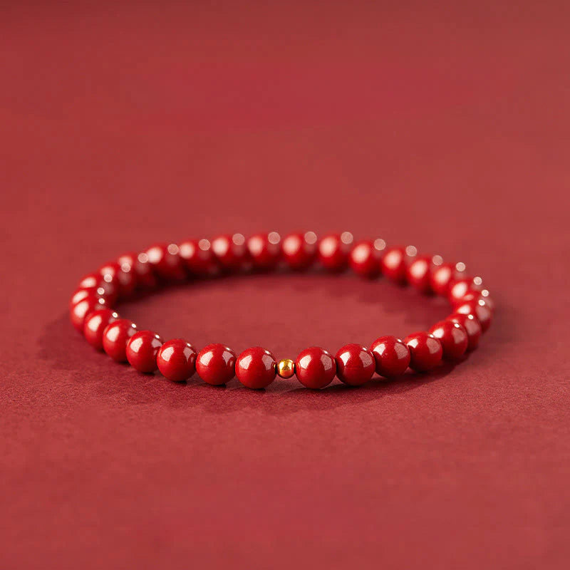 Buddha Stones Wishing Protection and Energy Cinnabar Bracelet Includes Gift Message Card