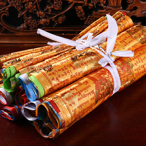 Buddha Stones Tibetan 5 Colors Windhorse Blessing Longevity Sutra Outdoor 20 Pcs Prayer Flag Decoration