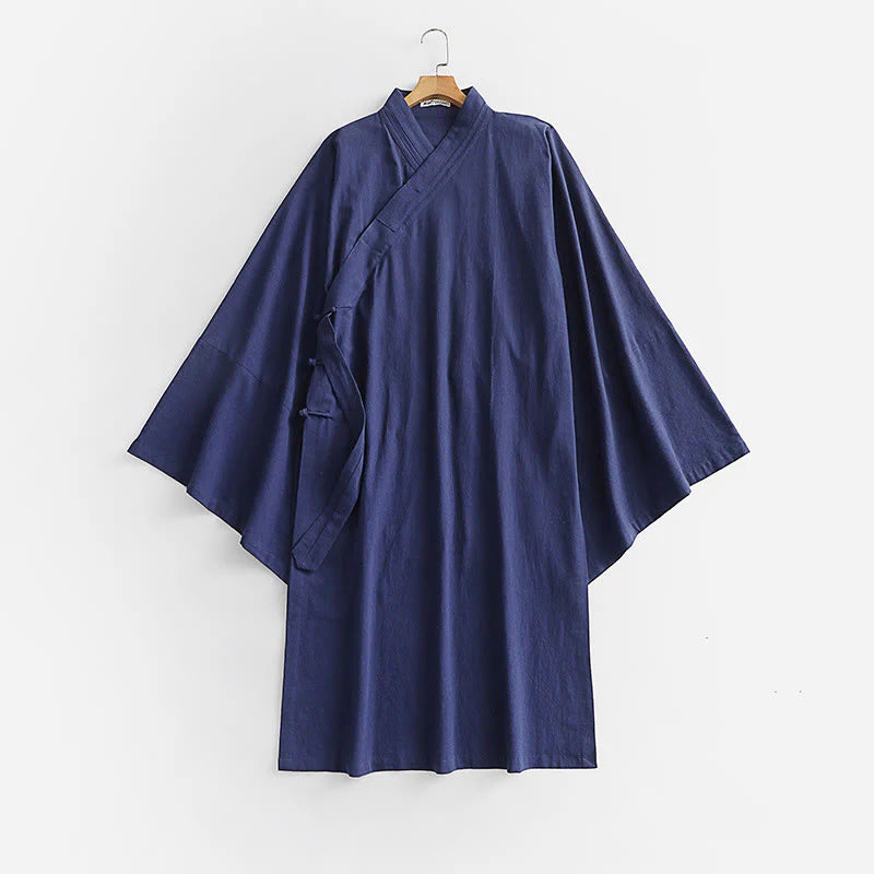 Buddha Stones Wudang Traditional Tai Chi Ceremony Long Wide Sleeve Men's Taoist Long Robe