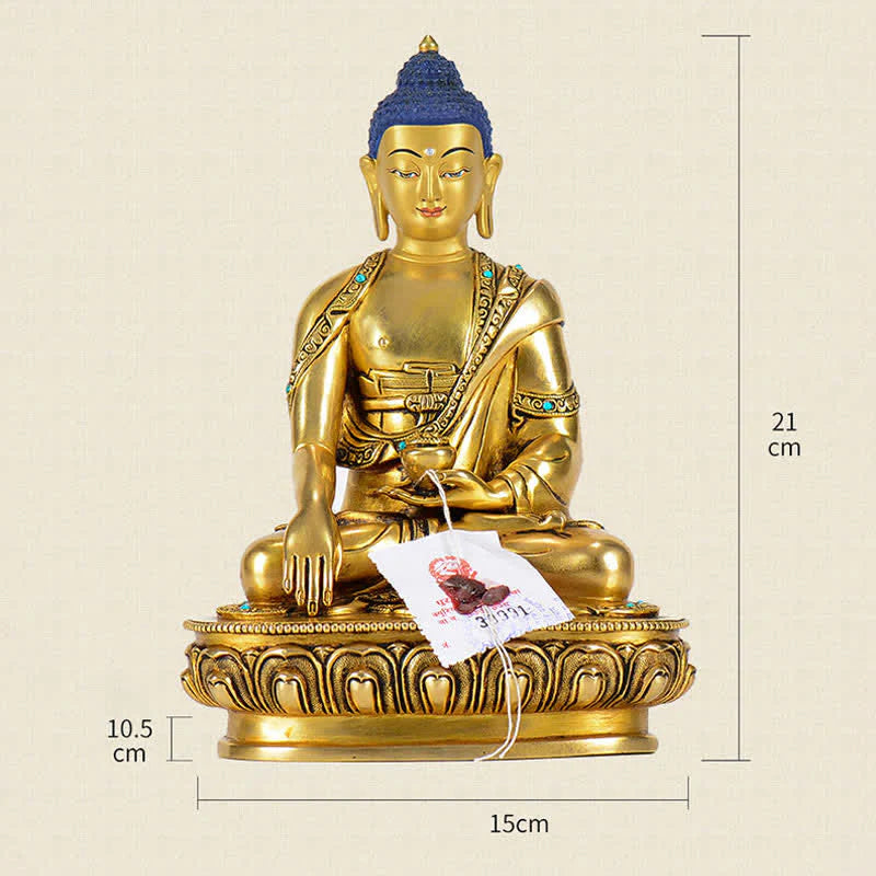 Buddha Stones Shakyamuni Compassion Copper Statue Decoration