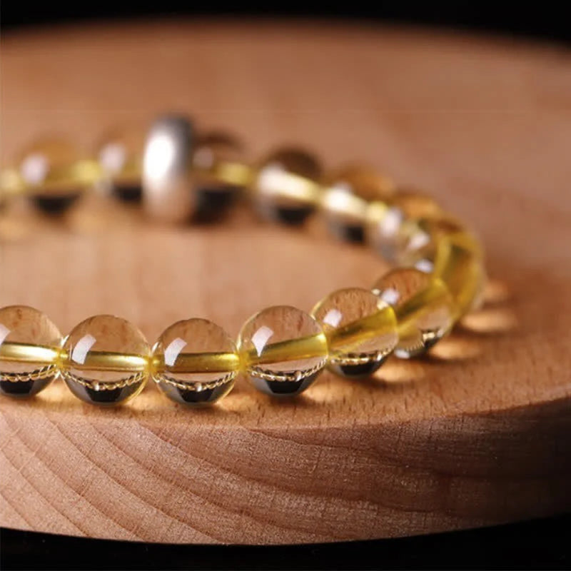 Buddha Stones 925 Sterling Silver Chinese Zodiac Natal Buddha Citrine Protection Bracelet