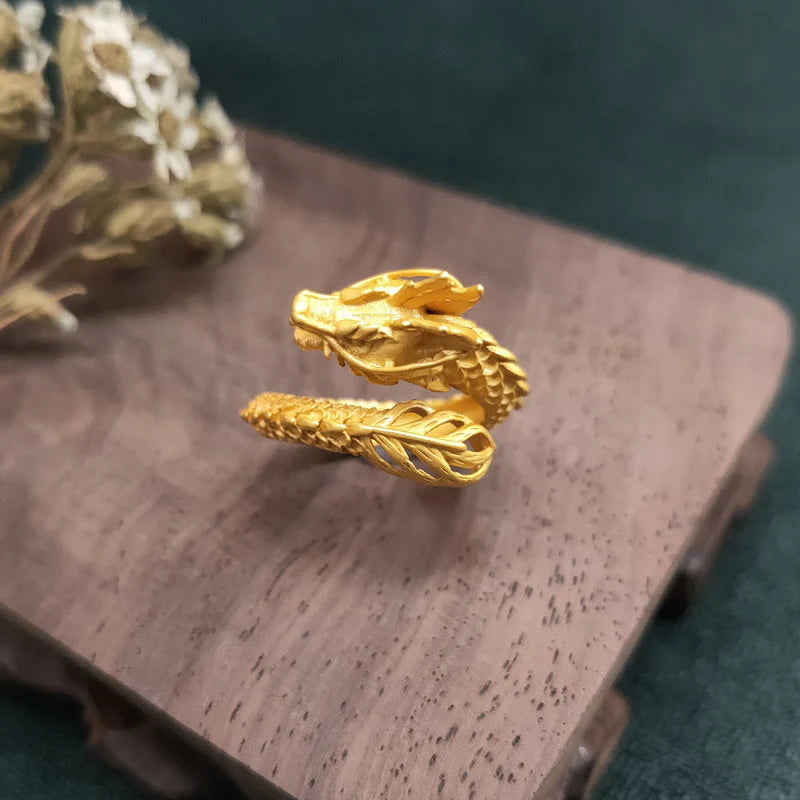 FREE Today: Protection Dragon Strength Adjustable Copper Ring