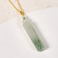 Buddha Stones Cylinder Pattern Jade Luck Necklace Pendant