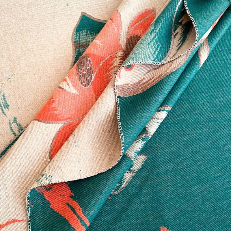 Buddha Stones Fall Lotus Koi Fish Dragonfly Pattern Cozy Scarf Shawl