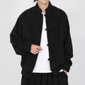 Buddha Stones Men's Chinese Plain Frog-Button Long Sleeve Cotton Corduroy Jacket With Pockets
