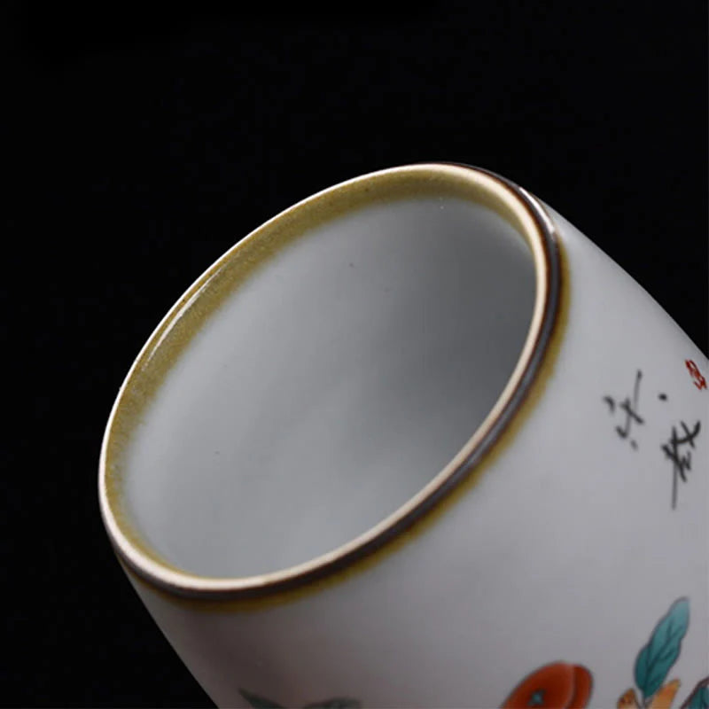 Buddha Stones Cute Lying Cat Branches Teacup Kung Fu Tea Cup