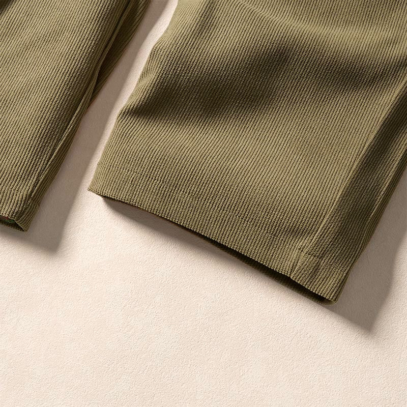 Buddha Stones Commute Fall Corduroy Women's Harem High Waist Pants With Pockets