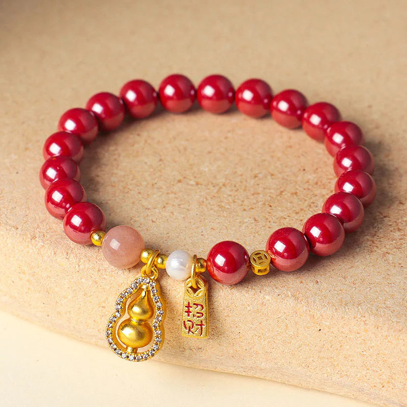 Buddha Stones Cinnabar Blessing Attract Fortune Bracelet
