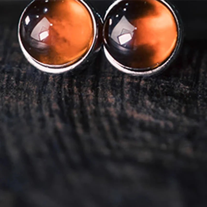 Buddha Stones 925 Sterling Silver Garnet Protection Earrings