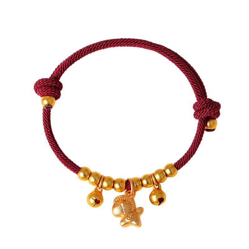 Buddha Stones Year Of The Horse Multiple Horse Styles Rope Luck Strength Adjustable Bracelet