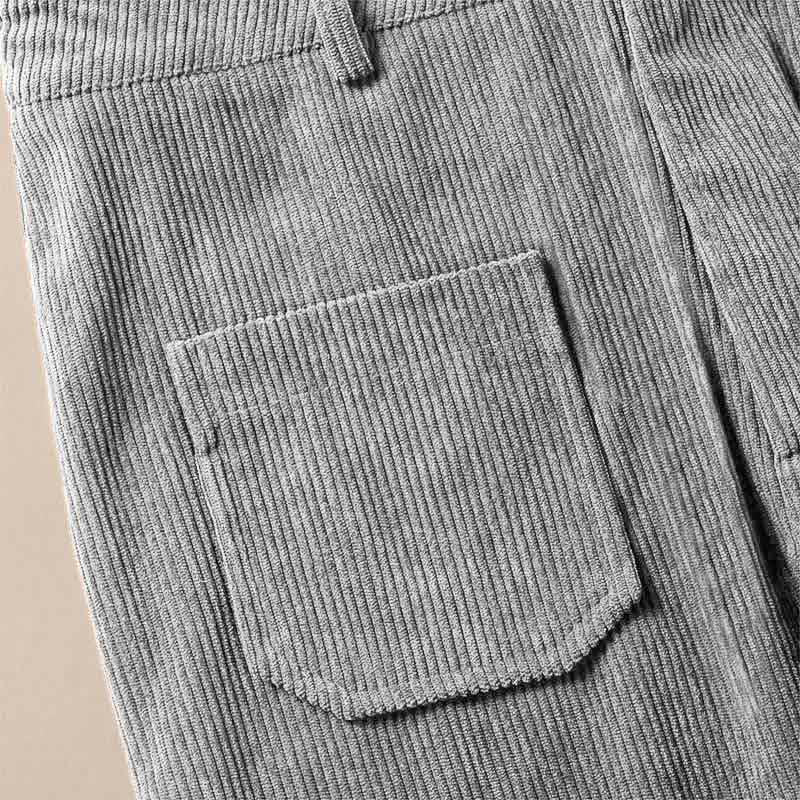 Buddha Stones Plain Corduroy Polyester Women's Buttons Wide Leg Pants With Pockets