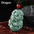 Buddha Stones Natural Jade 12 Chinese Zodiac Prosperity Necklace Pendant