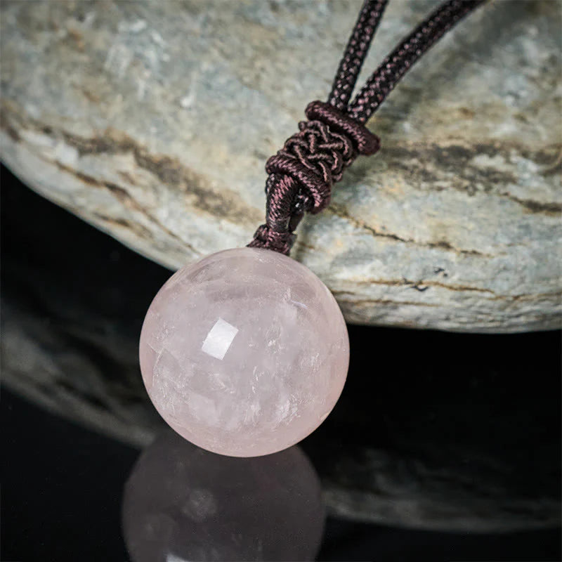 Buddha Stones Amethyst Yellow Agate Various Agate Pink Crystal Lazurite Lapis Lazuli Balance Necklace Pendant