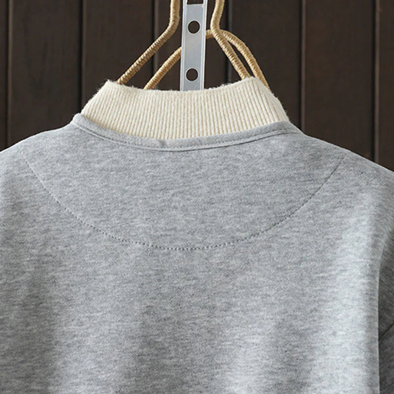 Buddha Stones Simple Plain V-Neck Buttons Down Design Women's Cotton Long Sleeve Jacket