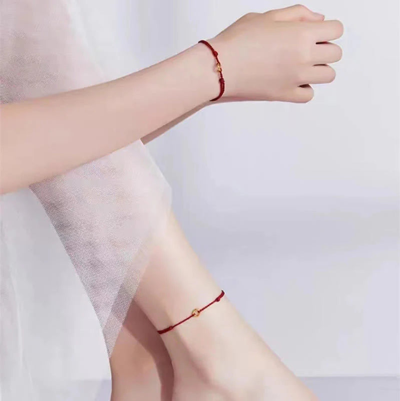 FREE Today: Luck Connection Small Peace Buckle Braided String Adjustable Bracelet Anklet