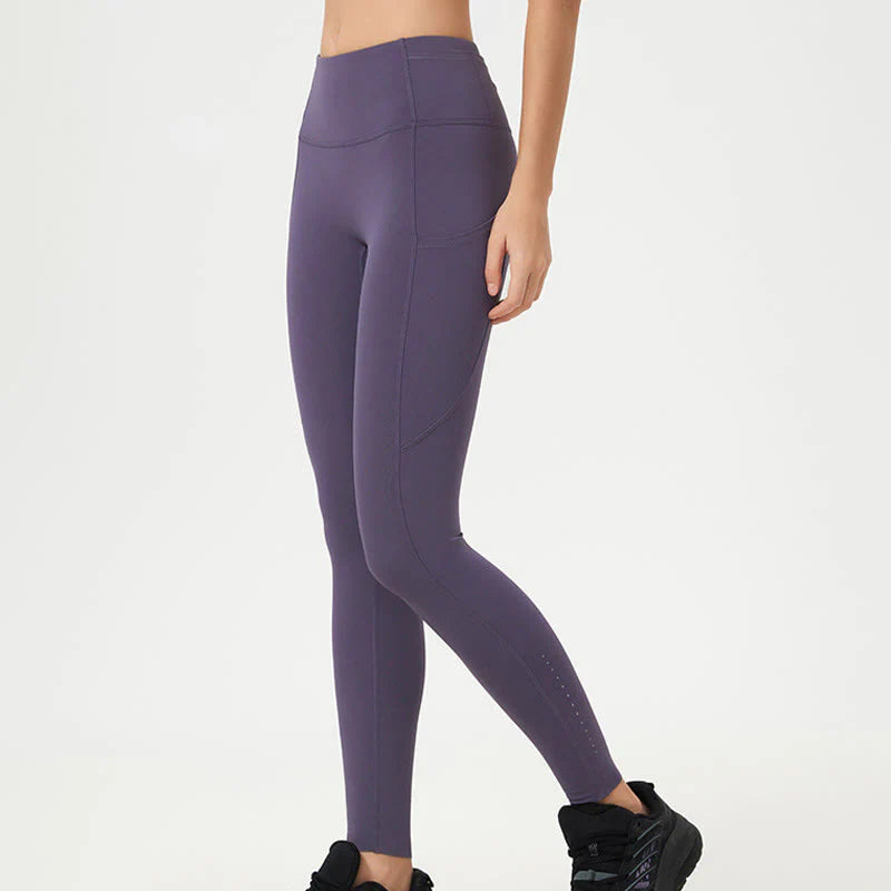 Buddha Stone Solid Color High Waist Sports Fitness Leggings Women's Yoga Pants