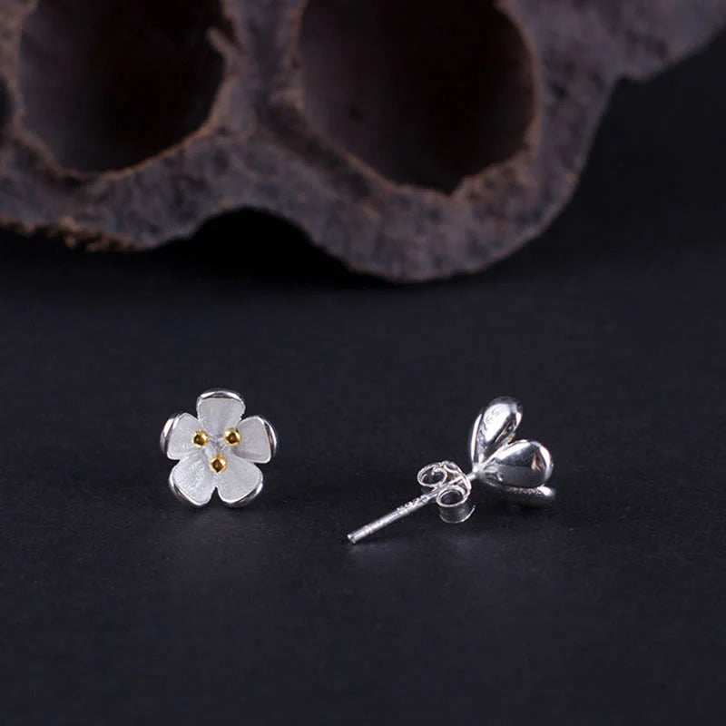 Buddha Stones 925 Sterling Silver Golden Stamens Balance Earrings