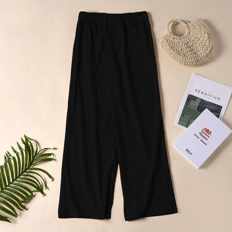 Buddha Stones Casual Corduroy Straight-leg Women's Pants With Pockets