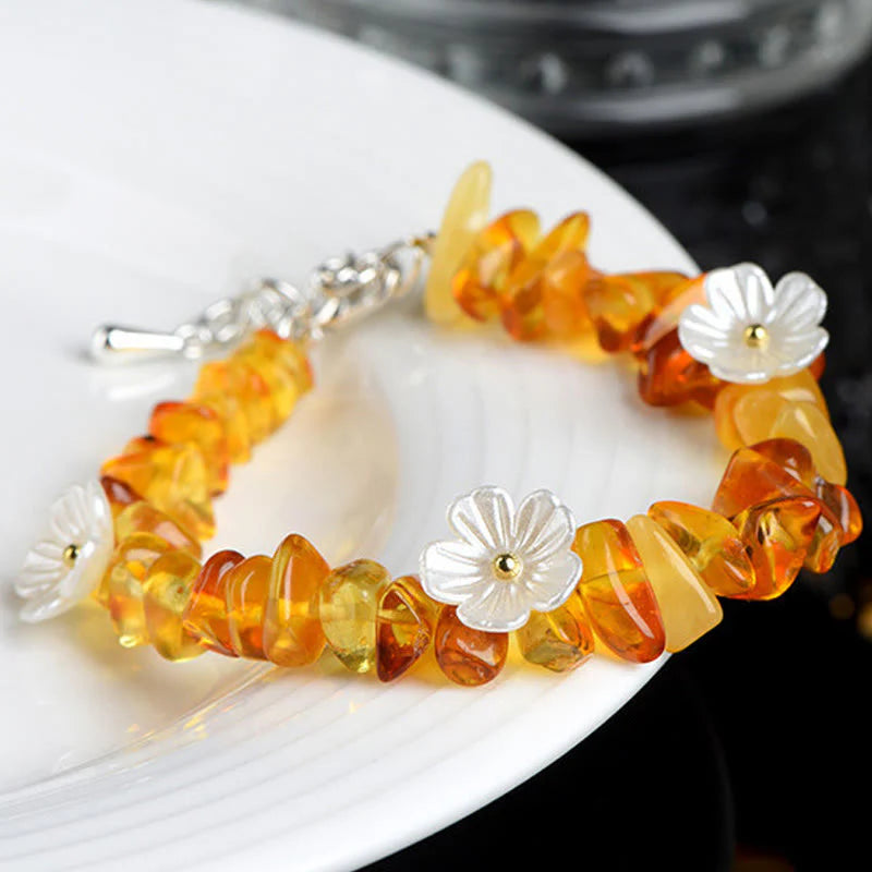 Buddha Stones Natural Aquamarine Peridot Strawberry Quartz Various Crystals Serenity Bracelet