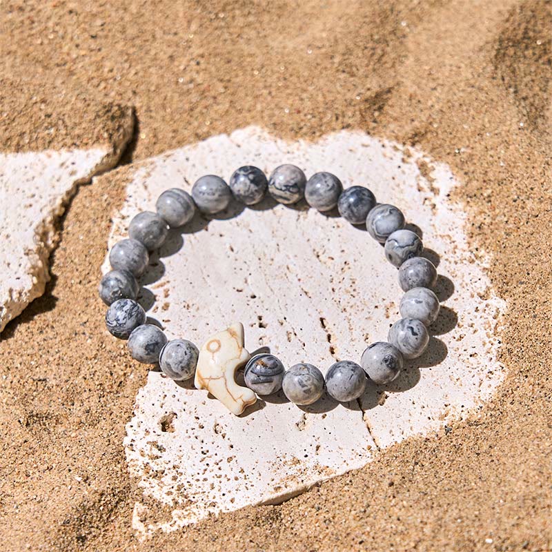 Buddha Stones Natural Various Stones Dolphin Spiritual Balance Bracelet