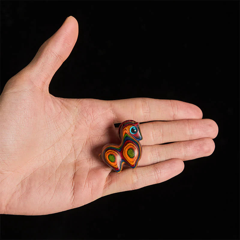 FREE Today: Reduce Stress and Positive Year Of The Horse Carved Tang Horse Rainbow Eucalyptus Desk Decoration