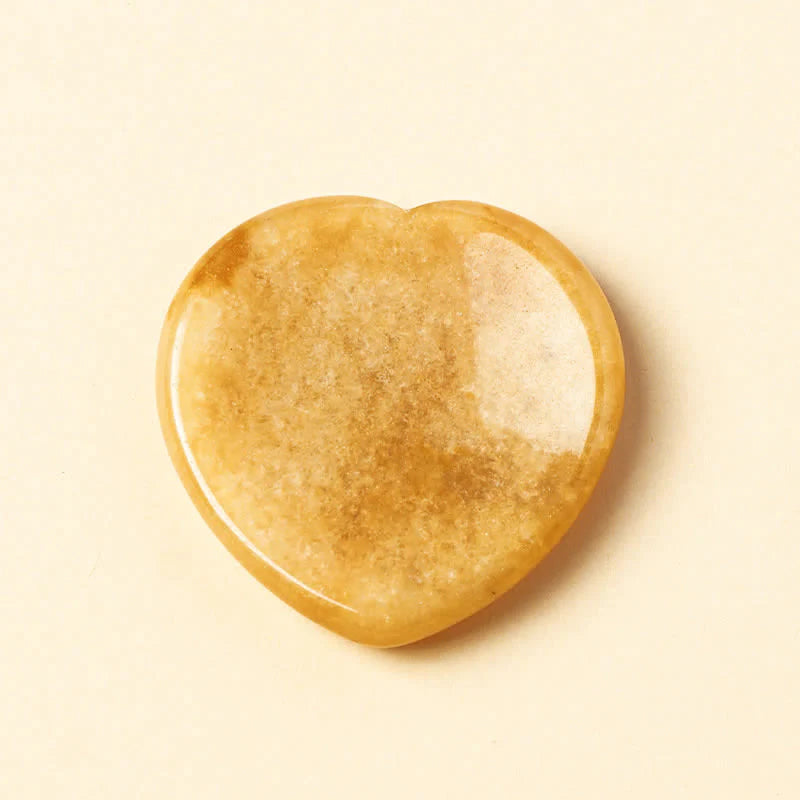 FREE Today: Positive and Motivation Heart Worry Stone Opal Rose Quartz Crystal Decor 4*4*0.7cm