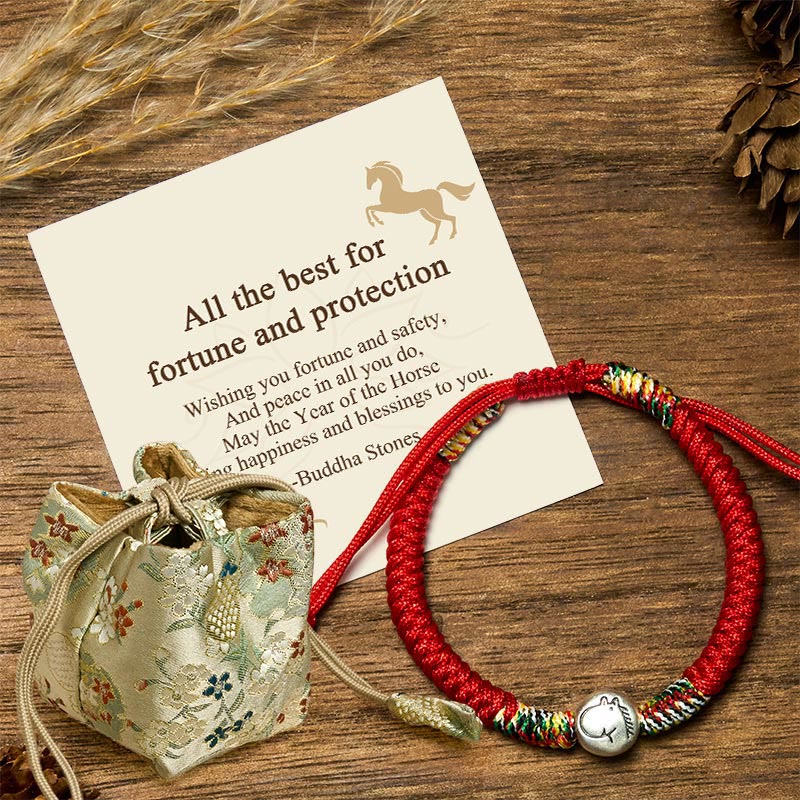 Buddha Stones All the Best for Fortune and Protection Year of the Horse Includes Gift Message Card