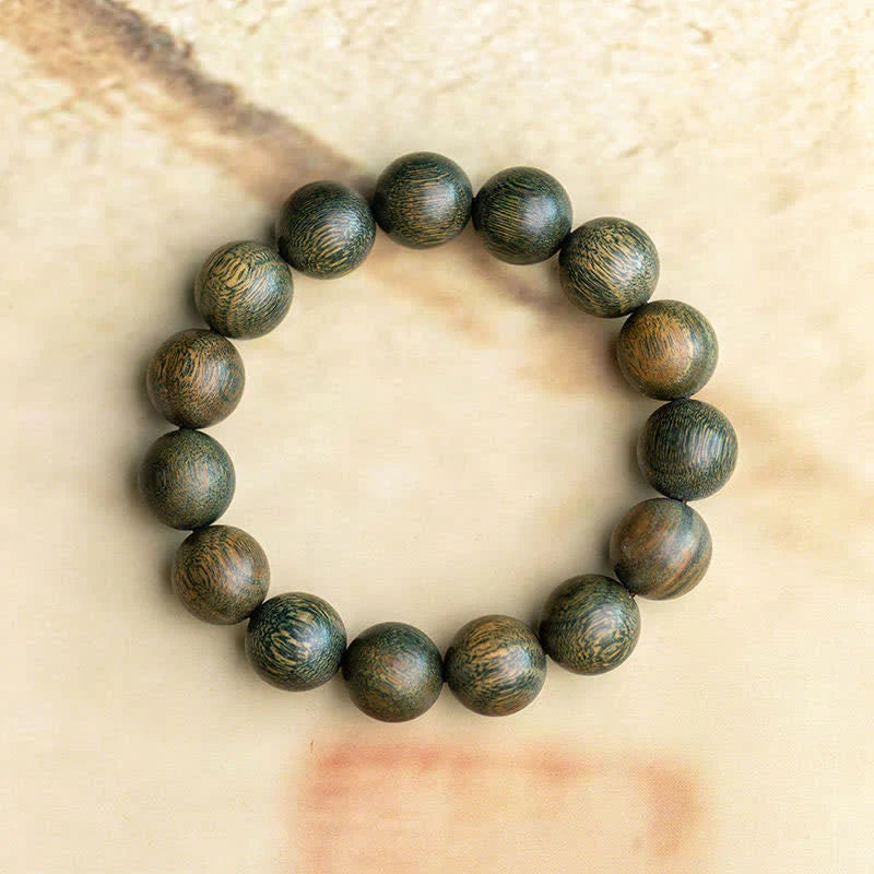 Buddha Stones Tibetan Green Sandalwood Soothing Cure Bracelet (Extra 35% Off | USE CODE: FS35)