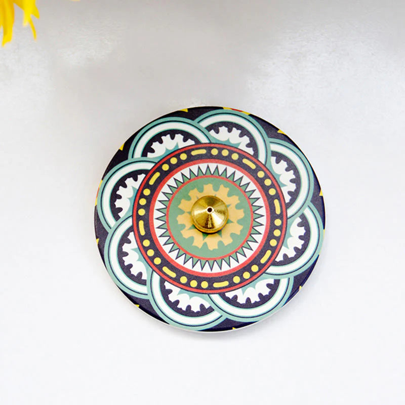 Buddha Stones Colorful Pattern Ceramic Blessing Stick Incense Burner