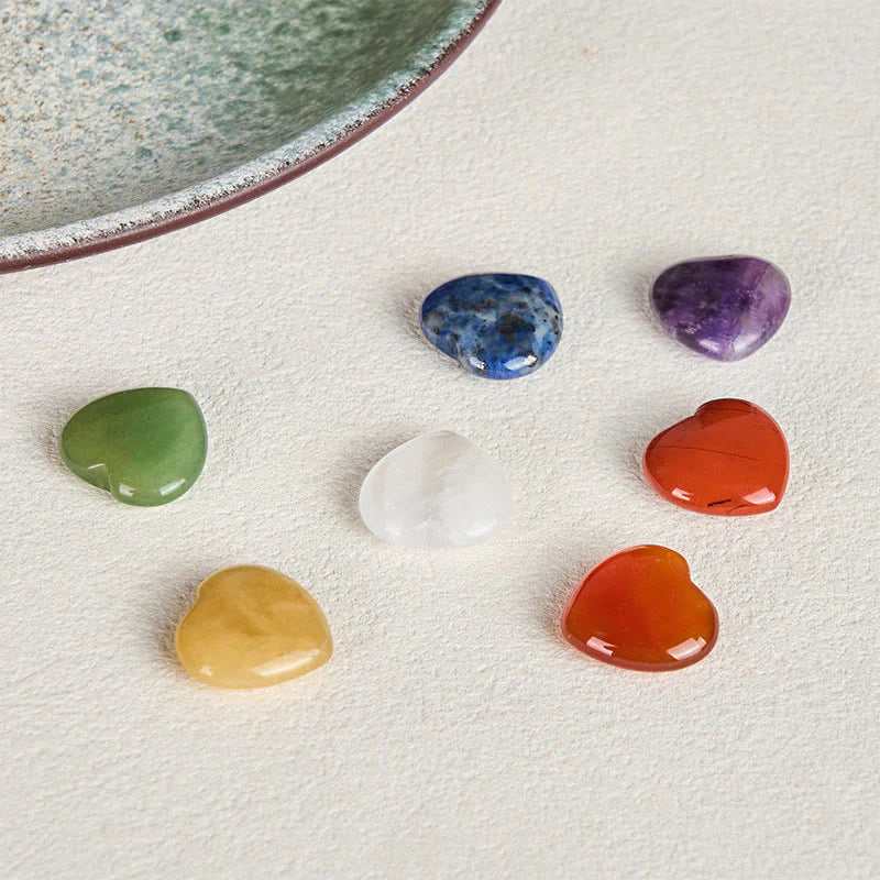 Buddha Stones May Love Surround You Natural 6Pcs Small Amethyst Red Jasper Red Agate Topaz Green Aventurine Love Stone Decoration Includes Gift Message Card