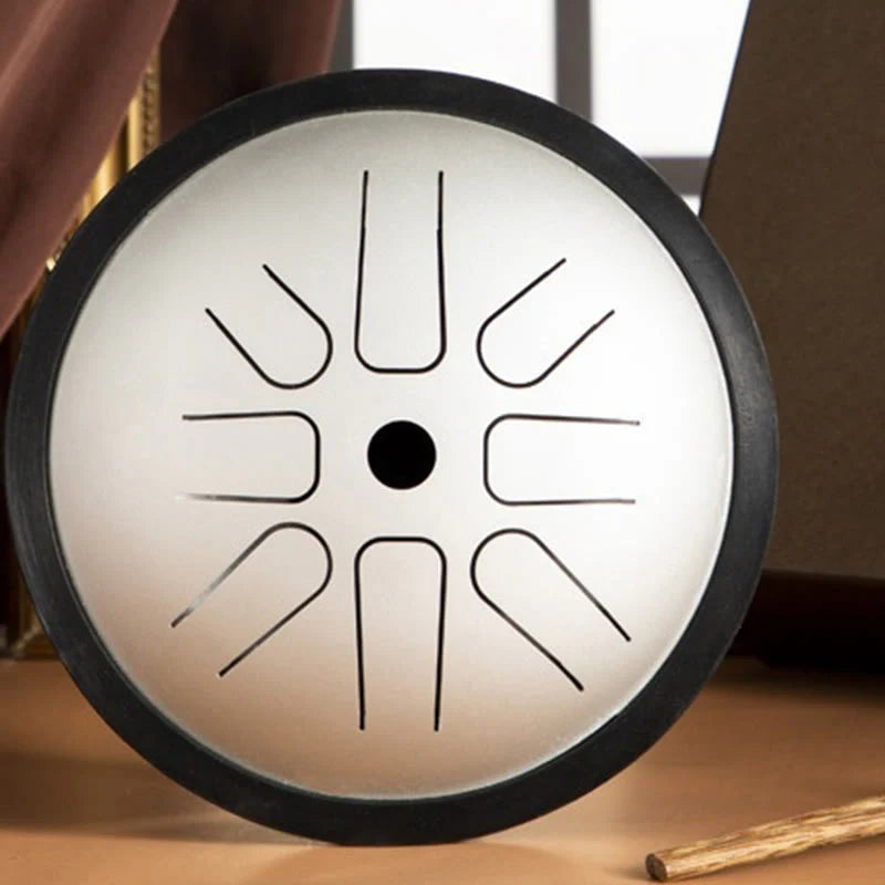 Buddha Stones Steel Tongue Drum Sound Healing Yoga Meditation Drum Kit 8 Note 6 Inch Percussion Instrument