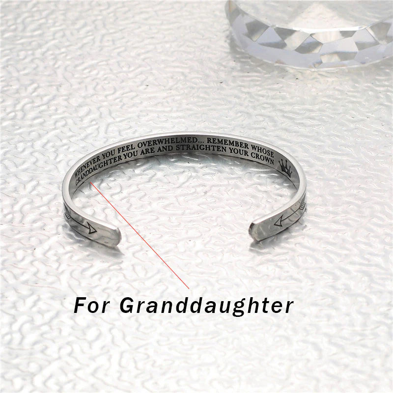 Buddha Stones Inspirational Bracelets Personalized Gift for Her Him Engraved Mantra Cuff Bangle Crown Jewelry (Extra 40% Off | USE CODE: FS40)