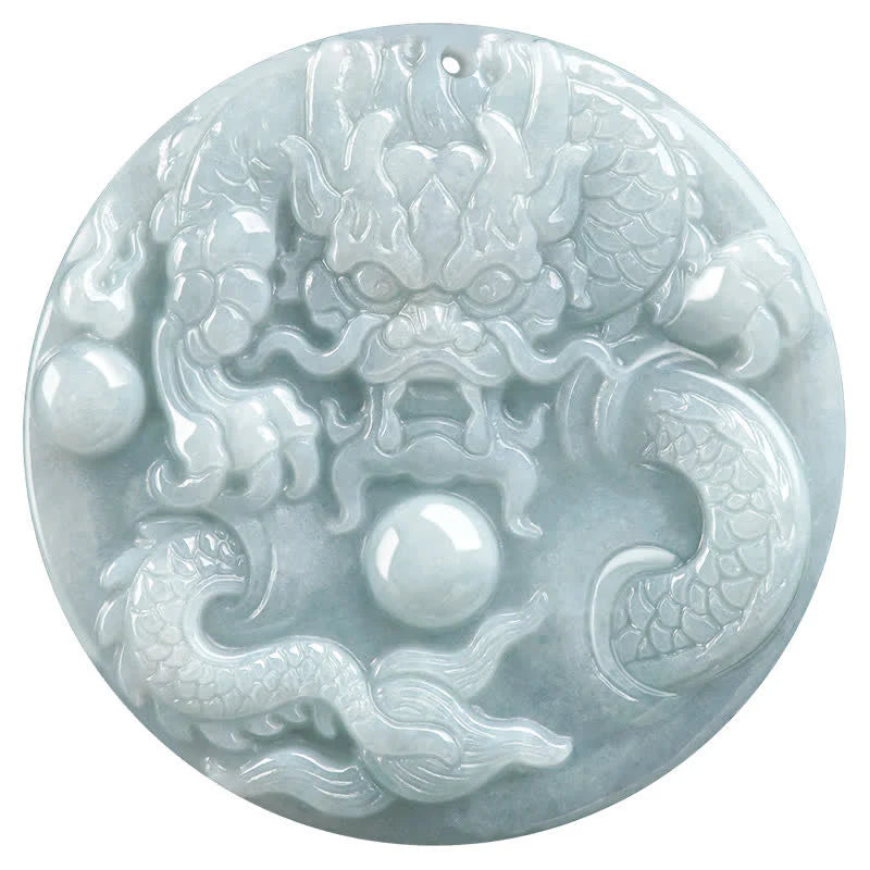 âââA Flash Sale- Buddha Stones Chinese Zodiac Dragon Jade Success Amulet String Necklace