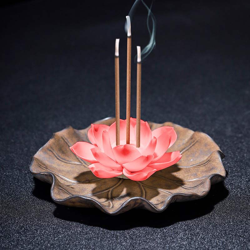 Buddha Stones Tibetan Lotus Blessing Incense Burner Decoration (Extra 30% Off | USE CODE: FS30)