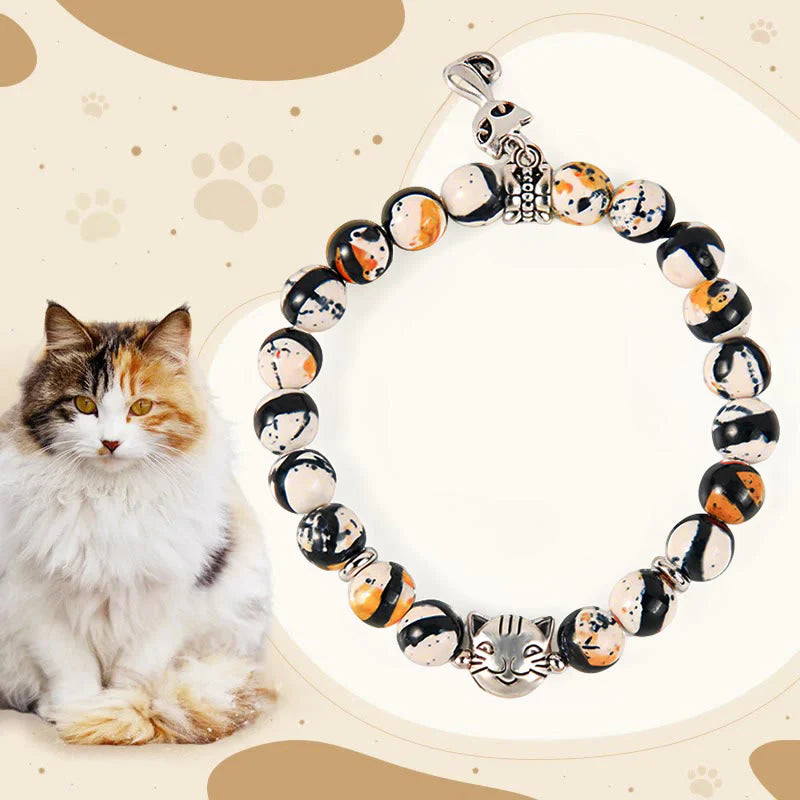 Buddha Stones Calico Cat Natural Stone Bead Confidence Bracelet