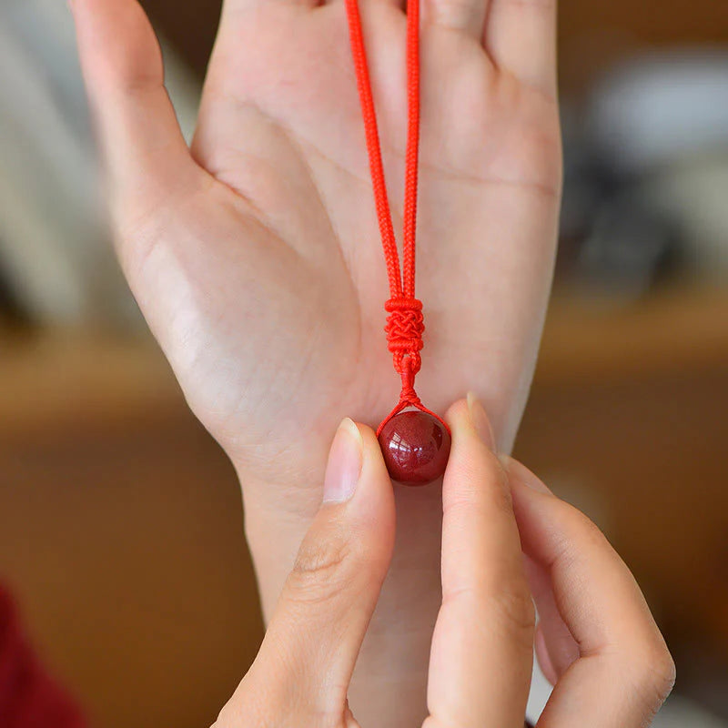 Buddha Stones Cinnabar Keep Away Evil Spirits Necklace Pendants