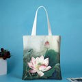 Buddha Stones Lotus Shape Canvas Shoulder Bag