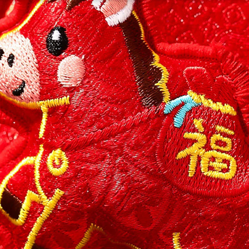 Buddha Stones Year Of The Horse 2026 New Year Fu Character Lucky Embroidery Chinese Red Envelope
