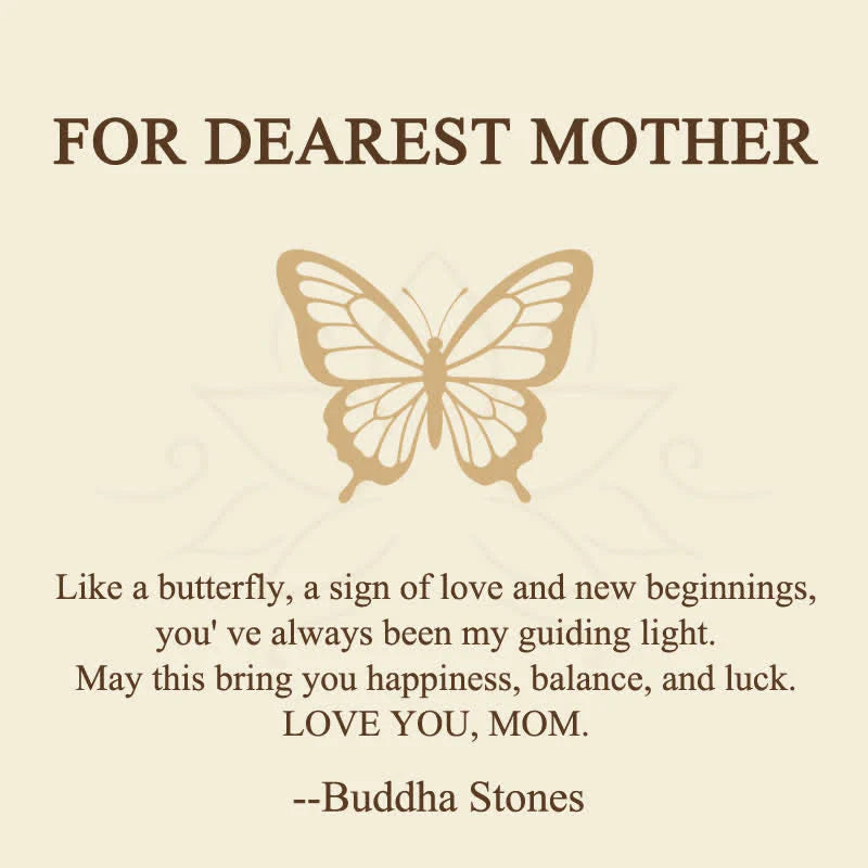 Buddha Stones FOR DEAREST MOTHER Jade Butterfly Abundance Necklace Pendants Includes Gift Message Card