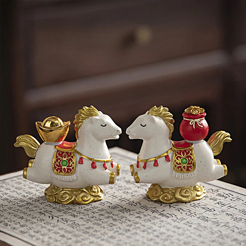 Buddha Stones Chinese Zodiac Year Of The Horse Fu Character Prosperity Home Decoration
