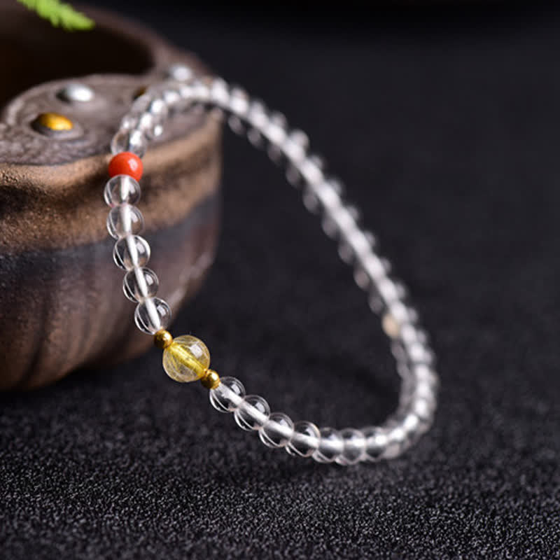 Buddha Stones Natural Clear Quartz Clarity Bracelet